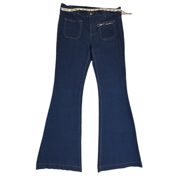 STELLA MCCARTNEY | True Blue 70s Flares High Rise Denim Jeans Pants Bellbottoms - Picture 4 of 15
